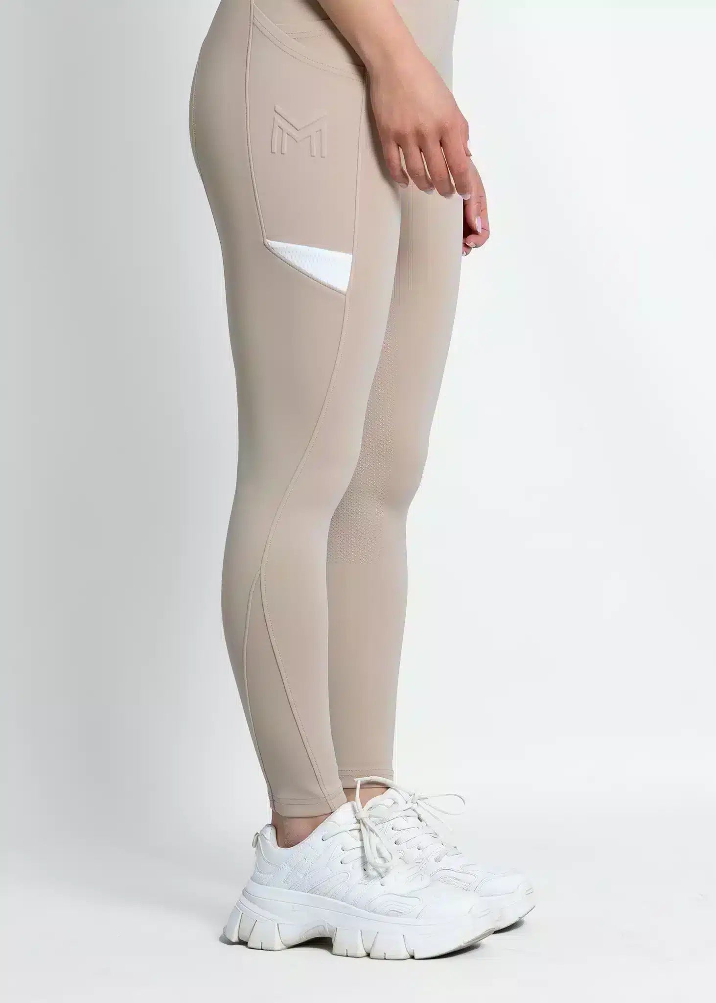 Maximilian Equestrian Tech Riding Leggings Beige by Maximilian Equestrian at  Try a Bit