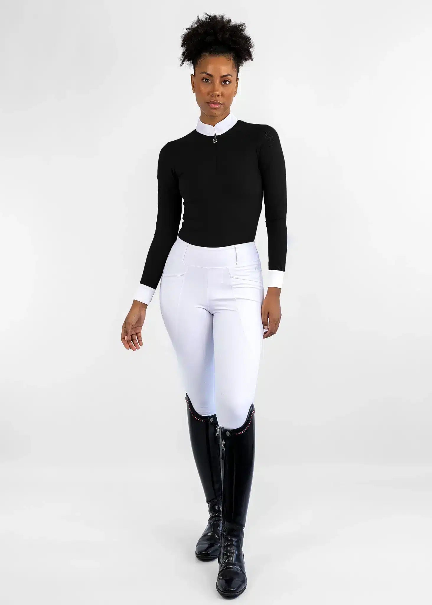Maximilian Equestrian Air Long Sleeve Show Shirt Black by Maximilian Equestrian at  Try a Bit
