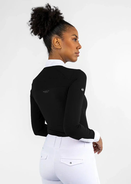Maximilian Equestrian Air Long Sleeve Show Shirt Black by Maximilian Equestrian at  Try a Bit