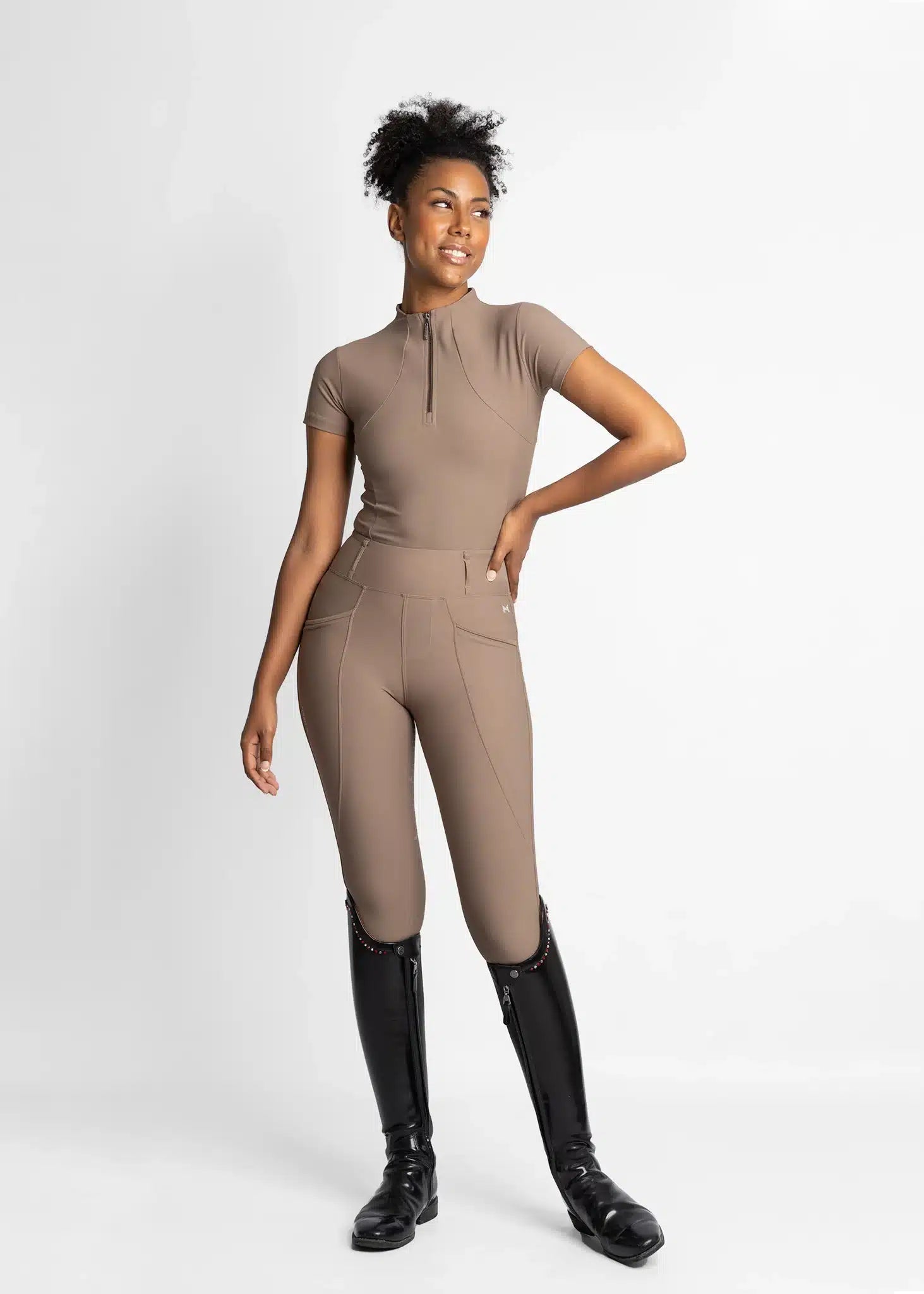 Maximilian Equestrian Pro Riding Leggings Nougat by Maximilian Equestrian at  Try a Bit
