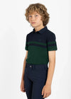 Maximilian Equestrian YR Glee Polo Shirt (Green/Navy) by Maximilian Equestrian at  Try a Bit
