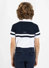 Maximilian Equestrian YR Glee Polo Shirt (White/Navy) by Maximilian Equestrian at  Try a Bit