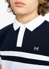 Maximilian Equestrian YR Glee Polo Shirt (White/Navy) by Maximilian Equestrian at  Try a Bit