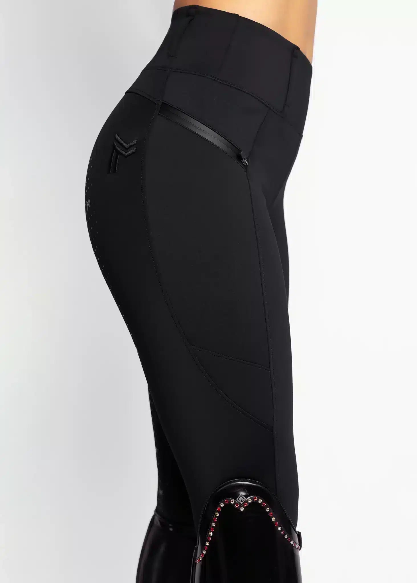 Maximilian Equestrian Studio Riding Leggings Black by Maximilian Equestrian at  Try a Bit