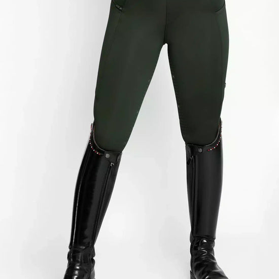 Maximilian Equestrian Studio Riding Leggings Hunter Green by Maximilian Equestrian at  Try a Bit