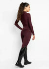 Maximilian Equestrian Studio Riding Leggings Burgundy by Maximilian Equestrian at  Try a Bit