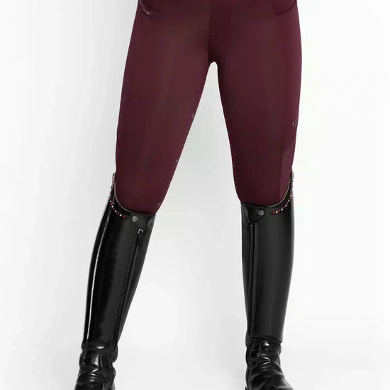 Maximilian Equestrian Studio Riding Leggings Burgundy by Maximilian Equestrian at  Try a Bit