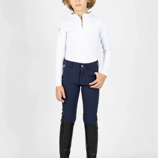 Maximilian Equestrian YR Performance Breeches (Navy) by Maximilian Equestrian at  Try a Bit