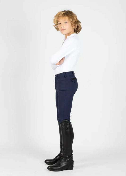 Maximilian Equestrian YR Performance Breeches (Navy) by Maximilian Equestrian at  Try a Bit