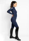 Maximilian Equestrian Studio Riding Leggings Navy by Maximilian Equestrian at  Try a Bit