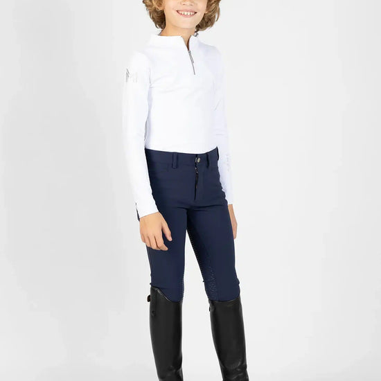 Maximilian Equestrian YR Performance Breeches (Navy) by Maximilian Equestrian at  Try a Bit