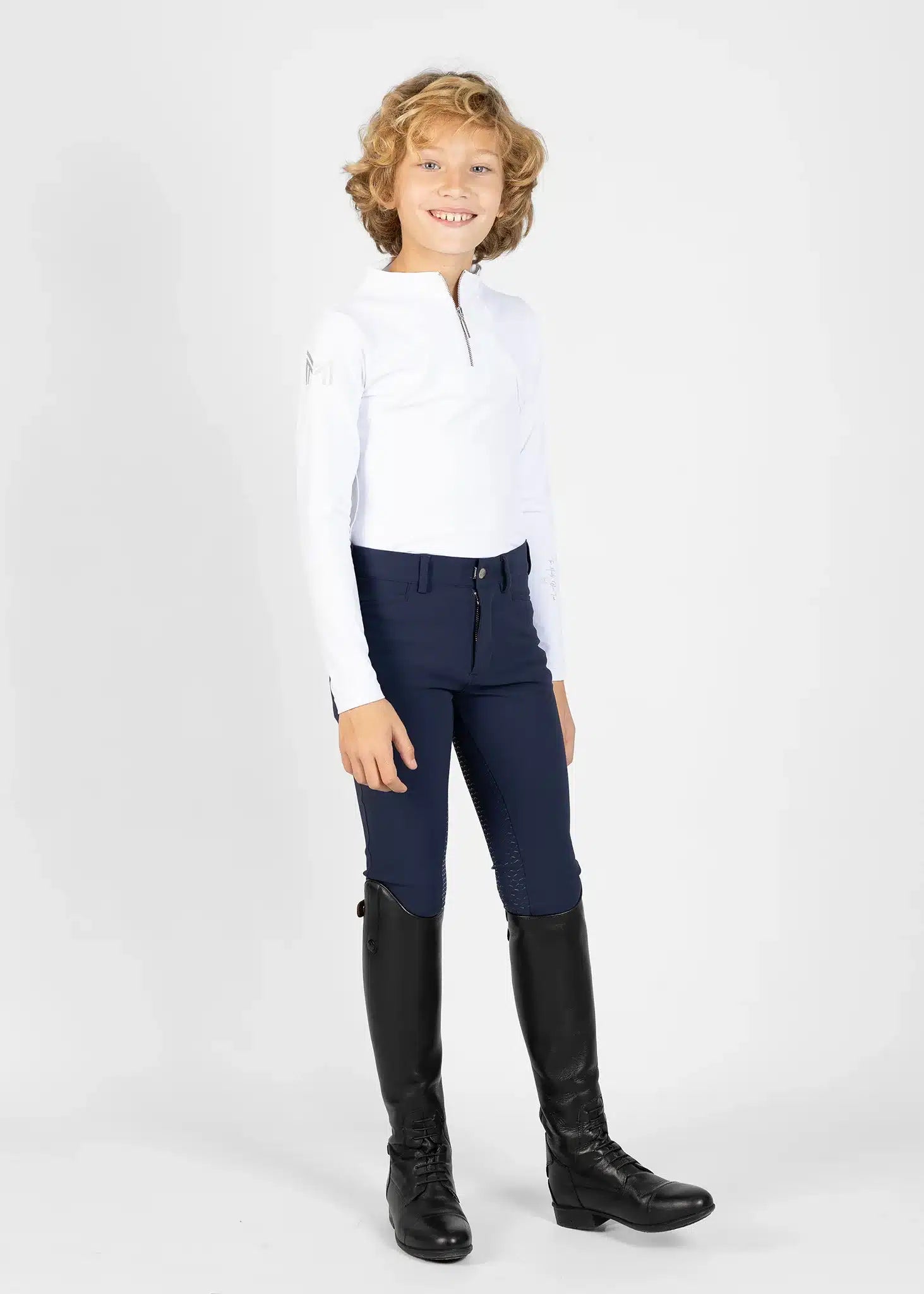 Maximilian Equestrian YR Performance Breeches (Navy) by Maximilian Equestrian at  Try a Bit