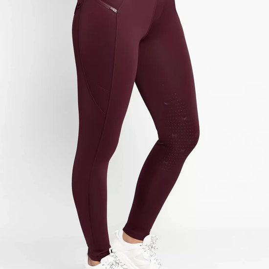 Maximilian Equestrian Studio Riding Leggings Burgundy by Maximilian Equestrian at  Try a Bit