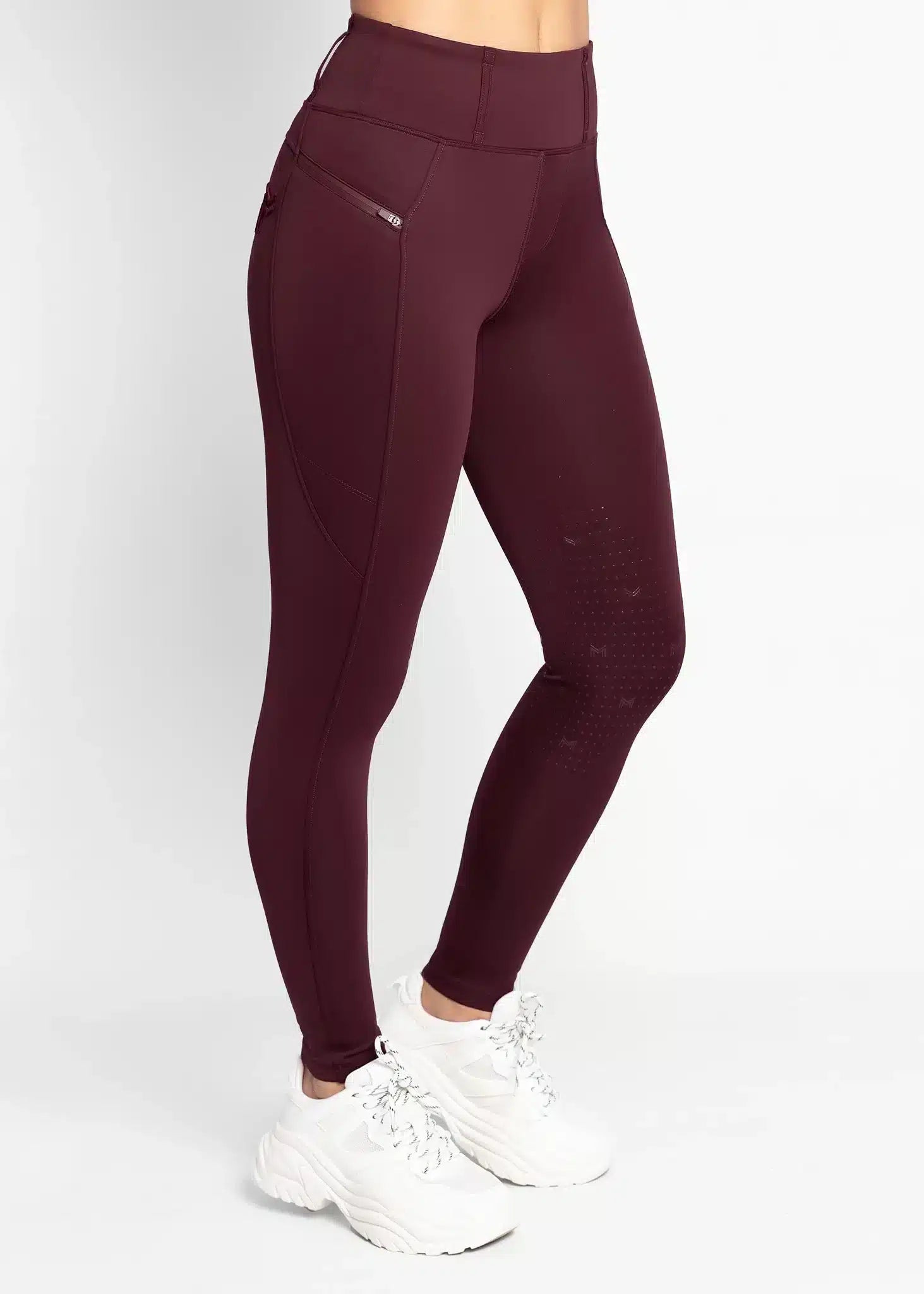 Maximilian Equestrian Studio Riding Leggings Burgundy by Maximilian Equestrian at  Try a Bit