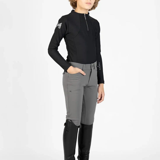 Maximilian Equestrian YR Performance Breeches (Grey) by Maximilian Equestrian at  Try a Bit