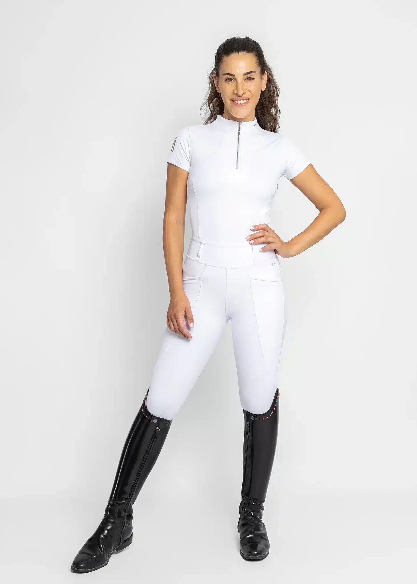 Maximilian Equestrian Pro Riding Leggings White by Maximilian Equestrian at  Try a Bit