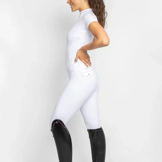 Maximilian Equestrian Pro Riding Leggings White by Maximilian Equestrian at  Try a Bit