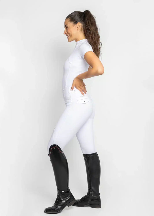 Maximilian Equestrian Pro Riding Leggings White by Maximilian Equestrian at  Try a Bit