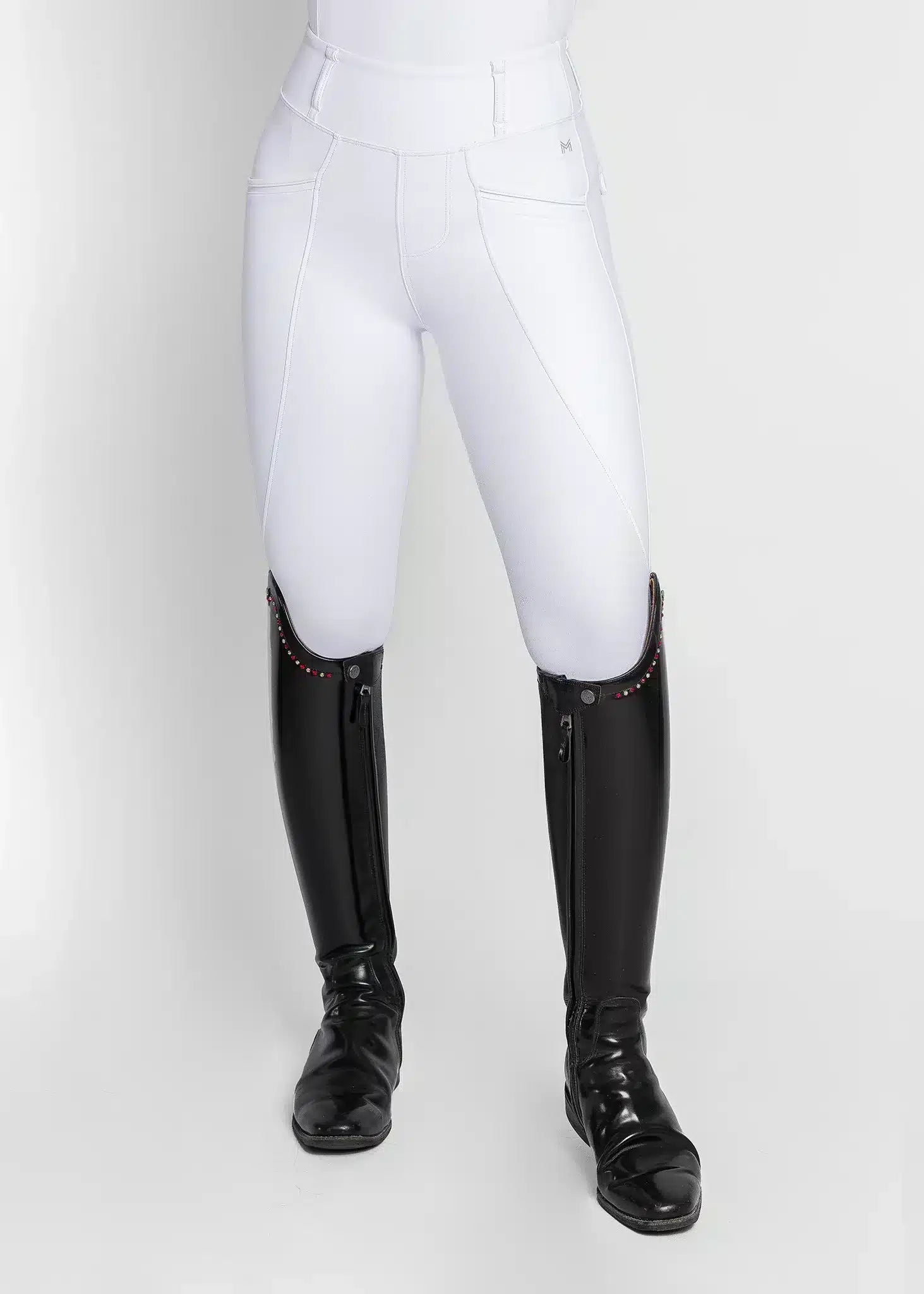 Maximilian Equestrian Pro Riding Leggings White by Maximilian Equestrian at  Try a Bit