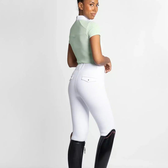 Maximilian Equestrian Air Short Sleeve Show Shirt Sage Green by Maximilian Equestrian at  Try a Bit