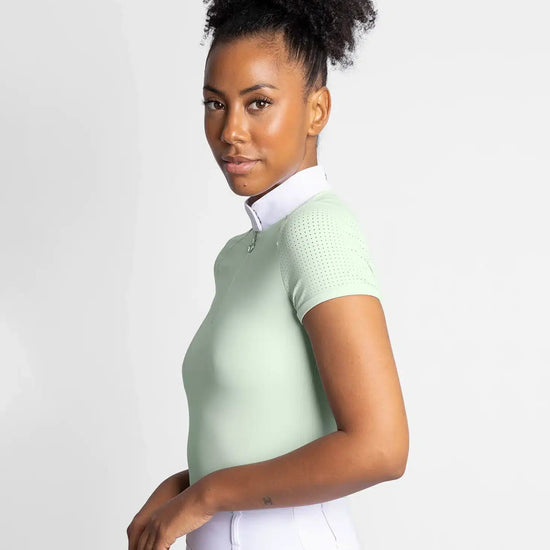 Maximilian Equestrian Air Short Sleeve Show Shirt Sage Green by Maximilian Equestrian at  Try a Bit