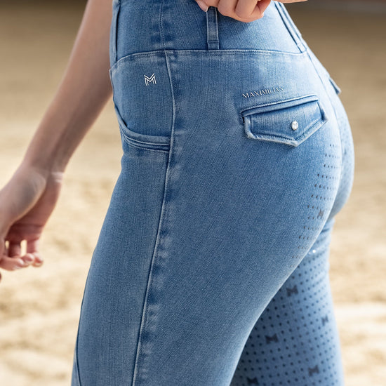 Maximilian Equestrian Pro Riding Leggings Denim by Maximilian Equestrian at  Try a Bit