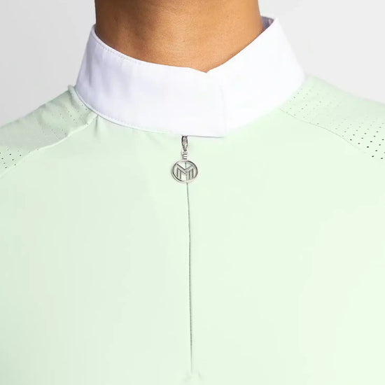 Maximilian Equestrian Air Short Sleeve Show Shirt Sage Green by Maximilian Equestrian at  Try a Bit