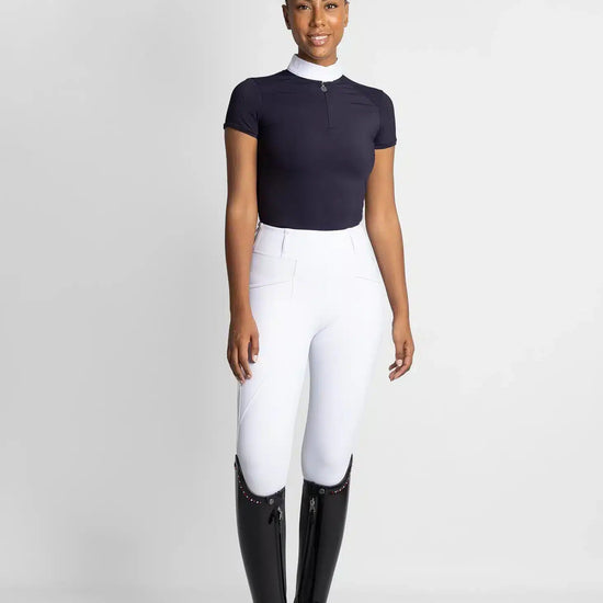 Maximilian Equestrian Air Short Sleeve Show Shirt Navy by Maximilian Equestrian at  Try a Bit
