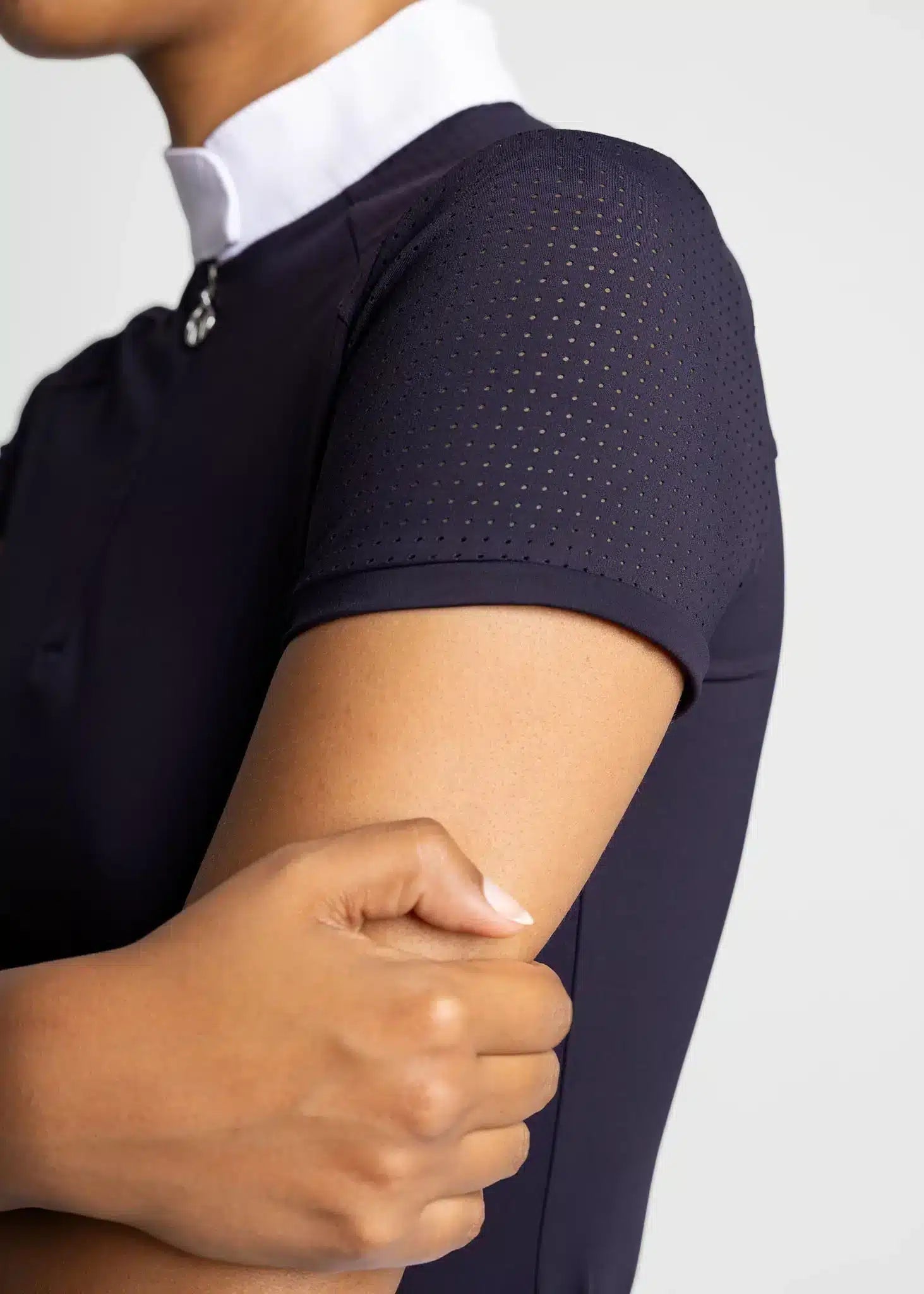 Maximilian Equestrian Air Short Sleeve Show Shirt Navy by Maximilian Equestrian at  Try a Bit