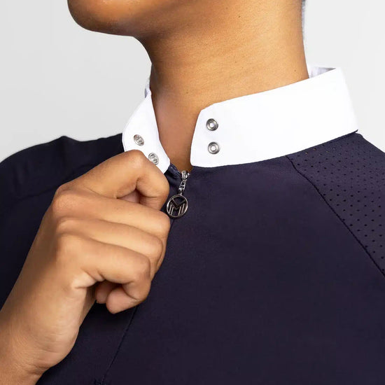 Maximilian Equestrian Air Short Sleeve Show Shirt Navy by Maximilian Equestrian at  Try a Bit