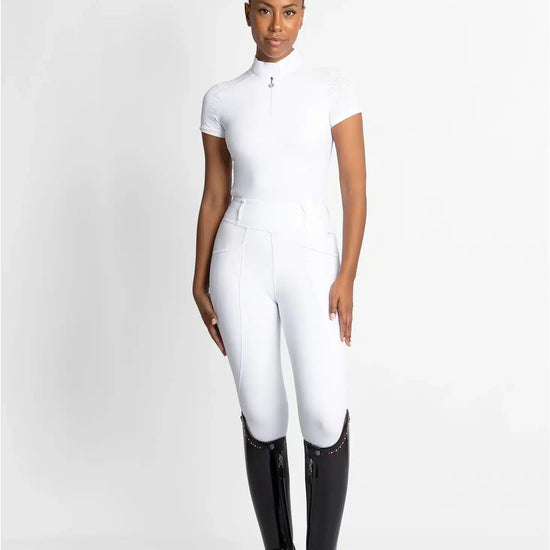 Maximilian Equestrian Air Short Sleeve Show Shirt White by Maximilian Equestrian at  Try a Bit