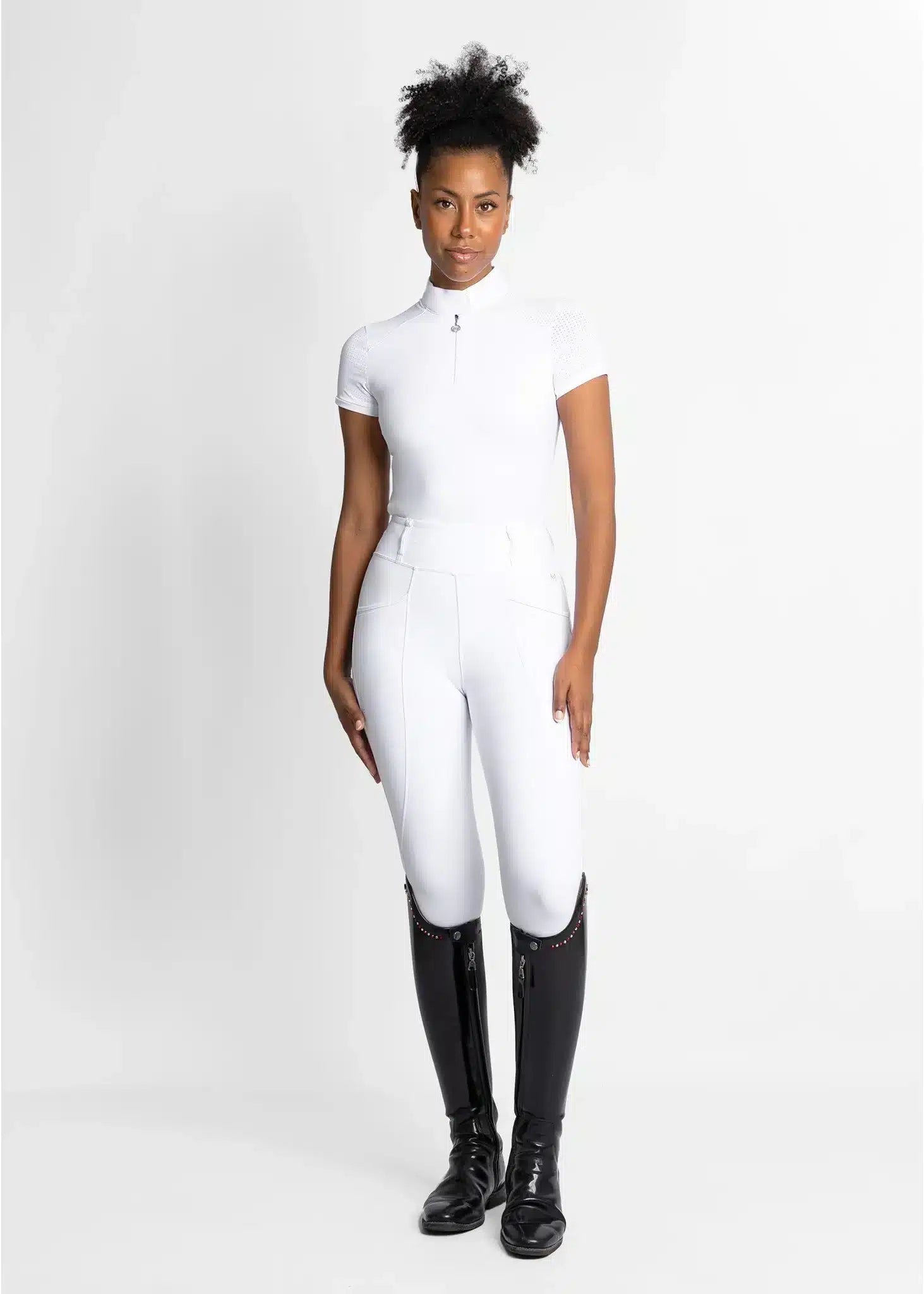 Maximilian Equestrian Air Short Sleeve Show Shirt White by Maximilian Equestrian at  Try a Bit