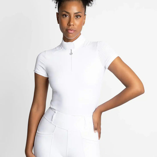 Maximilian Equestrian Air Short Sleeve Show Shirt White by Maximilian Equestrian at  Try a Bit