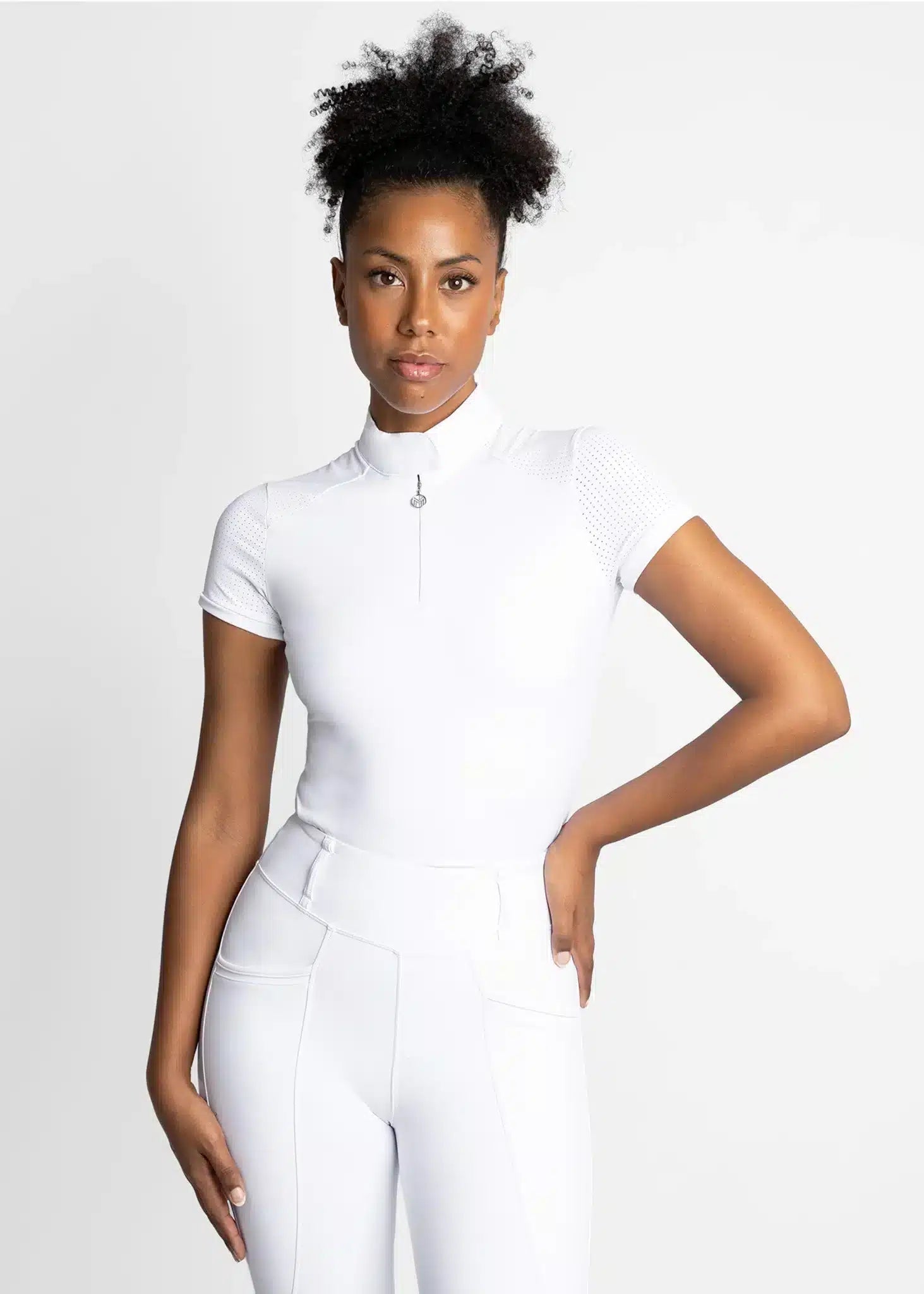 Maximilian Equestrian Air Short Sleeve Show Shirt White by Maximilian Equestrian at  Try a Bit
