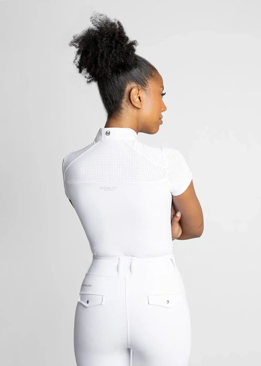 Maximilian Equestrian Air Short Sleeve Show Shirt White by Maximilian Equestrian at  Try a Bit