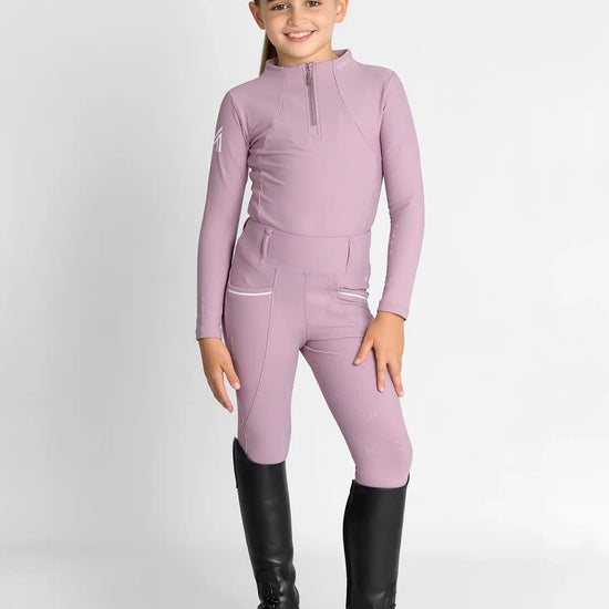Maximilian Equestrian YR Long Sleeve Base Layer (Mauve) by Maximilian Equestrian at  Try a Bit