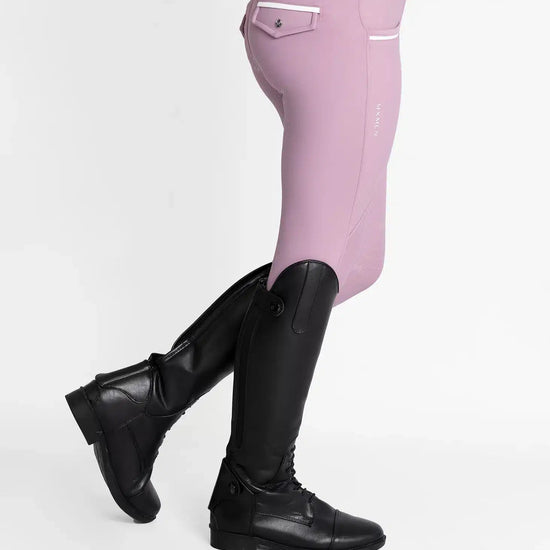 Maximilian Equestrian YR Pro Riding Leggings (Mauve) by Maximilian Equestrian at  Try a Bit
