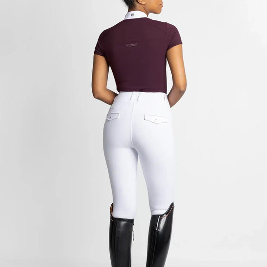 Maximilian Equestrian Air Short Sleeve Show Shirt Burgundy by Maximilian Equestrian at  Try a Bit