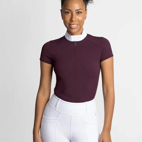 Maximilian Equestrian Air Short Sleeve Show Shirt Burgundy by Maximilian Equestrian at  Try a Bit
