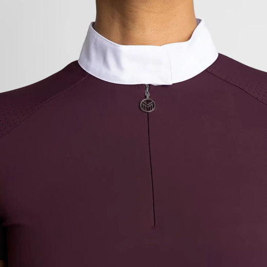 Maximilian Equestrian Air Short Sleeve Show Shirt Burgundy by Maximilian Equestrian at  Try a Bit