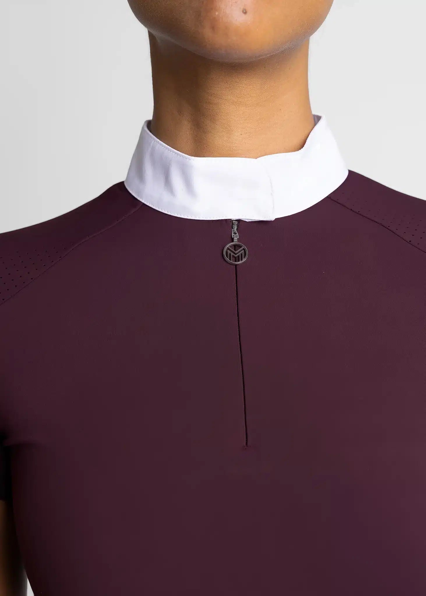 Maximilian Equestrian Air Short Sleeve Show Shirt Burgundy by Maximilian Equestrian at  Try a Bit