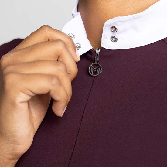 Maximilian Equestrian Air Short Sleeve Show Shirt Burgundy by Maximilian Equestrian at  Try a Bit