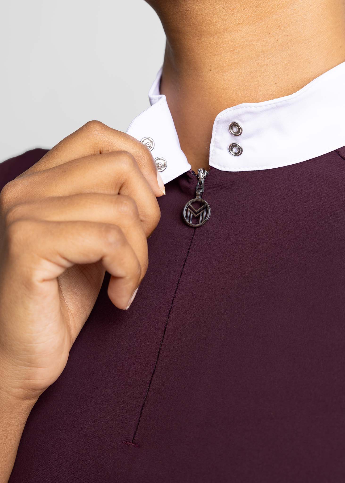 Maximilian Equestrian Air Short Sleeve Show Shirt Burgundy by Maximilian Equestrian at  Try a Bit