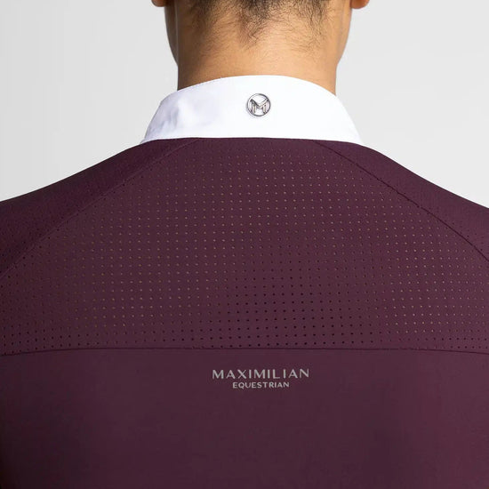 Maximilian Equestrian Air Short Sleeve Show Shirt Burgundy by Maximilian Equestrian at  Try a Bit