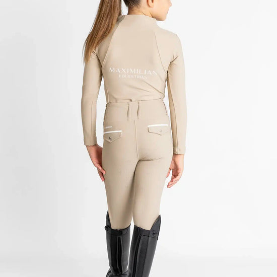 Maximilian Equestrian YR Long Sleeve Base Layer (Beige) by Maximilian Equestrian at  Try a Bit