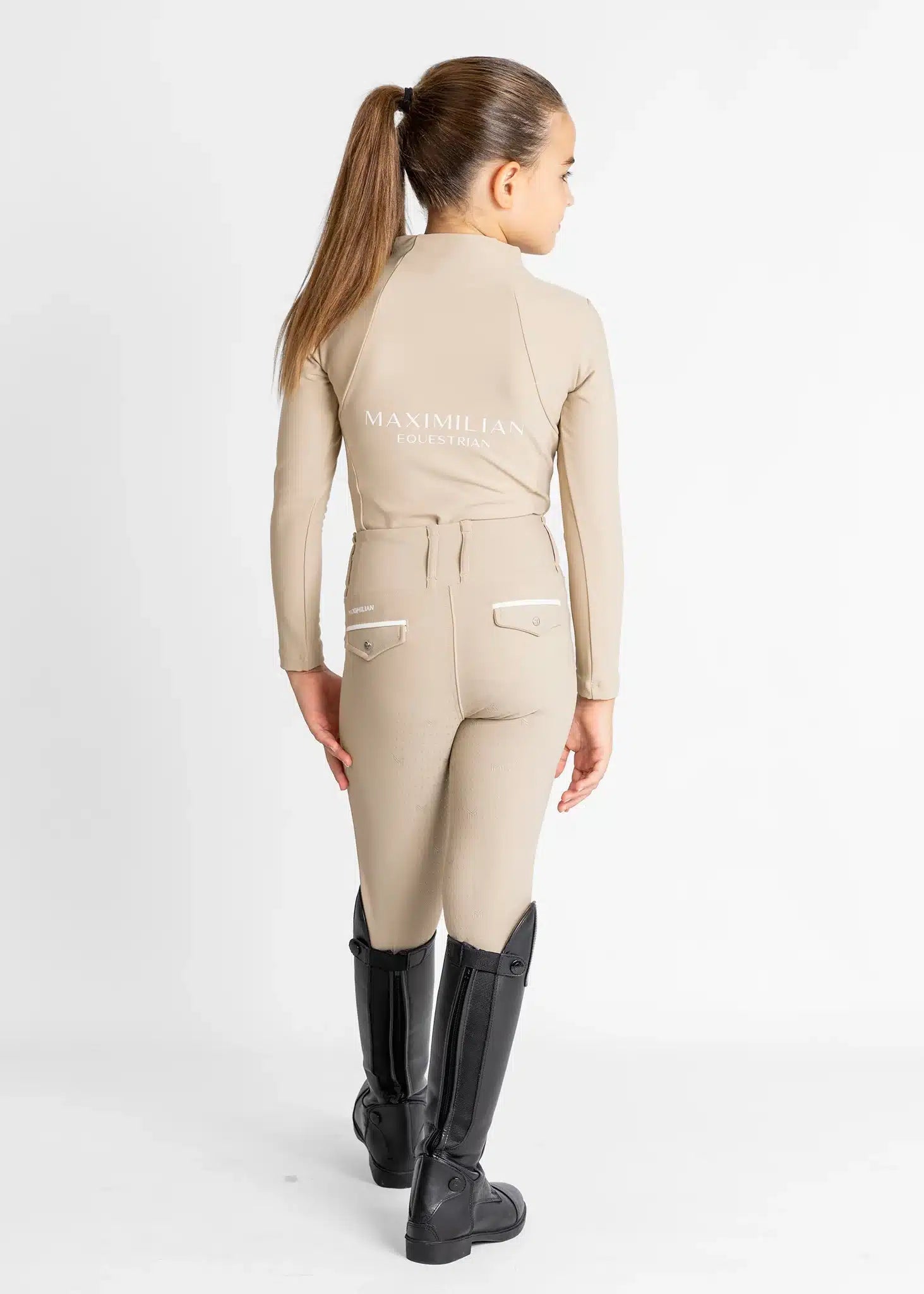Maximilian Equestrian YR Long Sleeve Base Layer (Beige) by Maximilian Equestrian at  Try a Bit