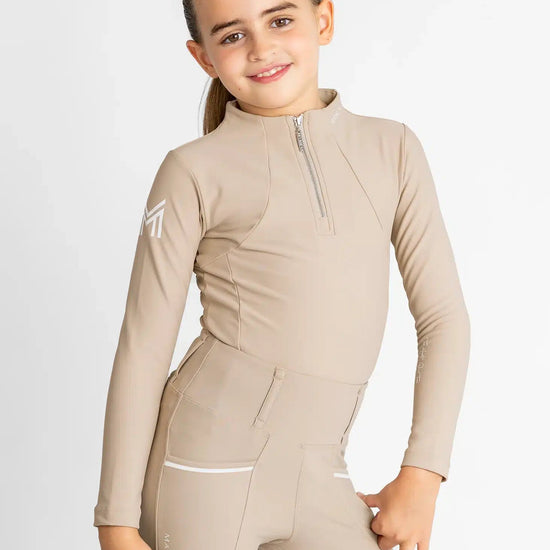 Maximilian Equestrian YR Long Sleeve Base Layer (Beige) by Maximilian Equestrian at  Try a Bit