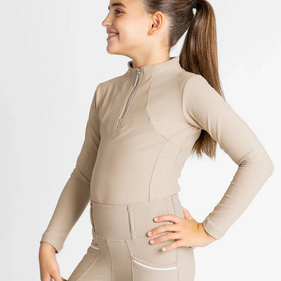 Maximilian Equestrian YR Long Sleeve Base Layer (Beige) by Maximilian Equestrian at  Try a Bit