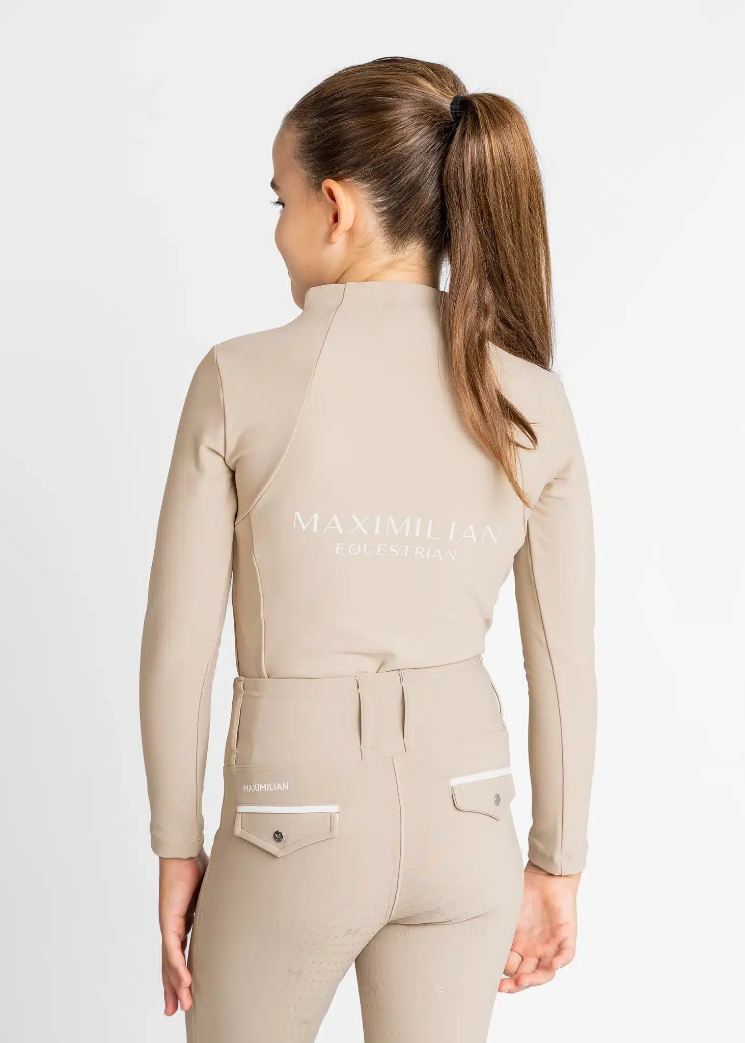 Maximilian Equestrian YR Long Sleeve Base Layer (Beige) by Maximilian Equestrian at  Try a Bit