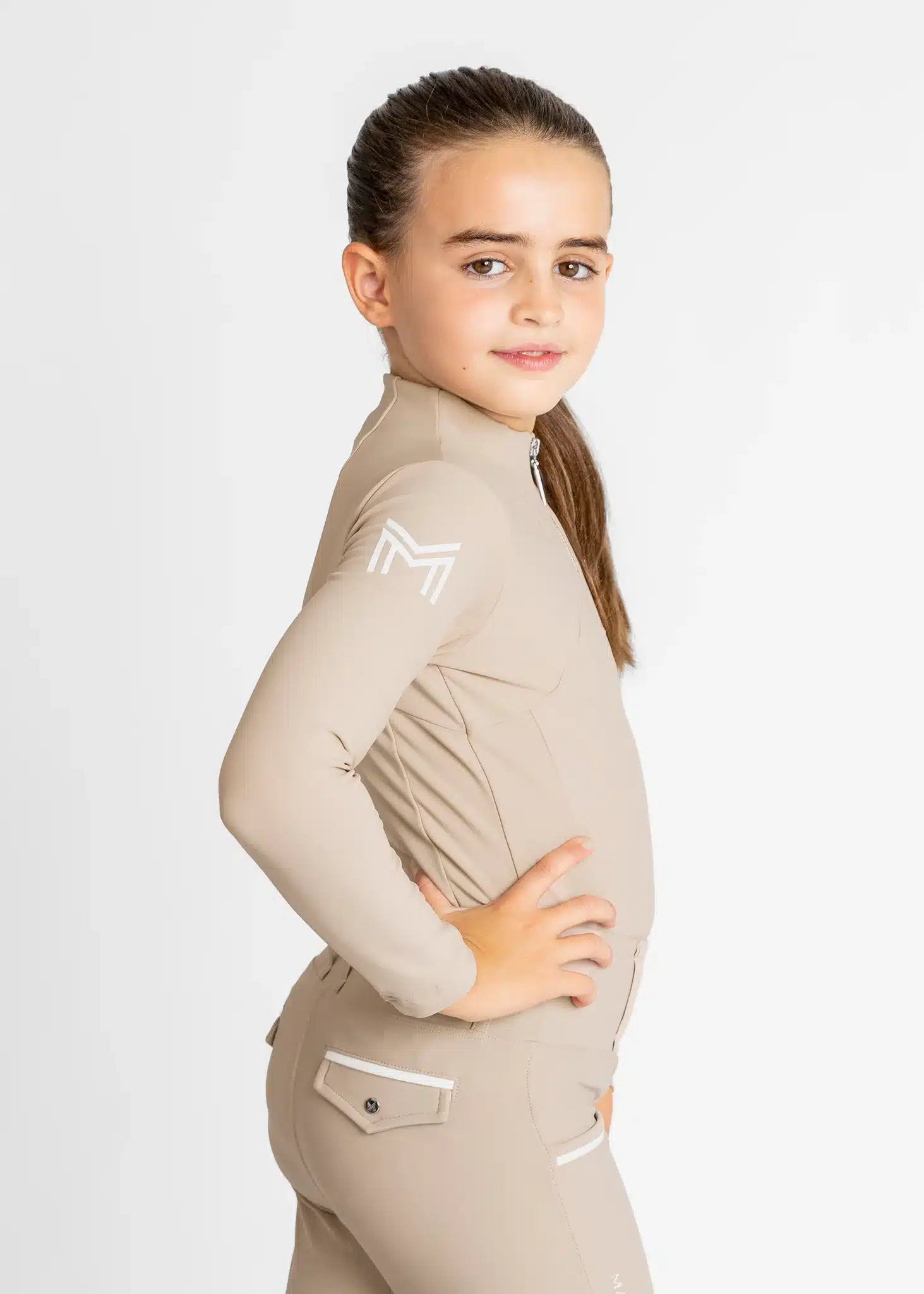 Maximilian Equestrian YR Long Sleeve Base Layer (Beige) by Maximilian Equestrian at  Try a Bit